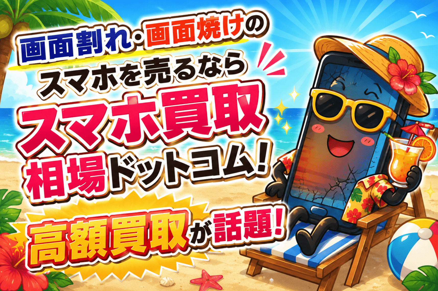 画面割れ・画面焼けスマホ　買取